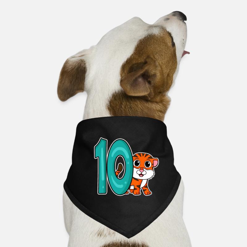 10 Jahre alt - 10. Geburtstag - Kindergeburtstag Hunde-Bandana