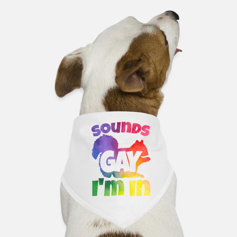 Gay Squirrel, Rainbow Dog Bandana