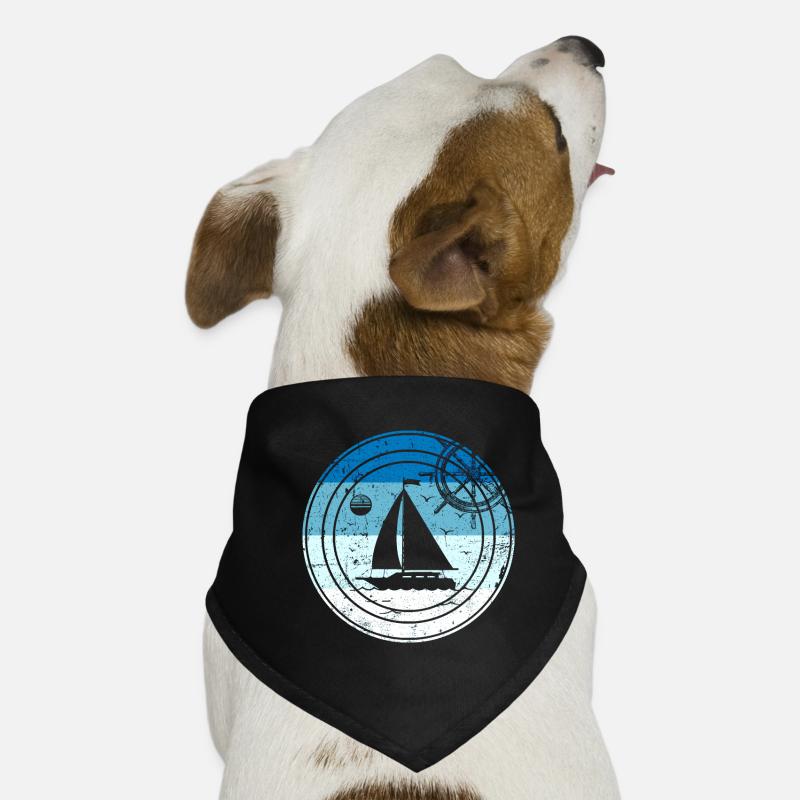 Retro Segelboot Hunde-Bandana