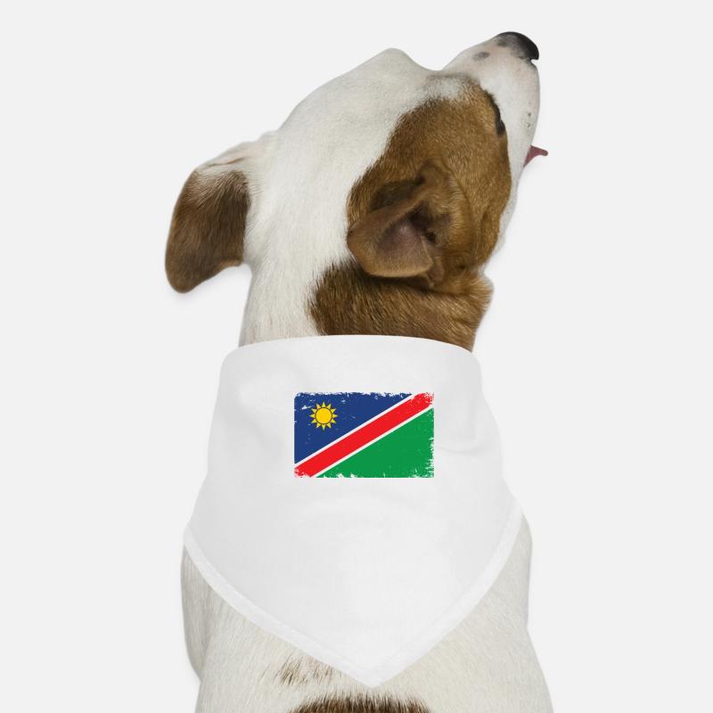 Namibia Heartbeat Flag Vintage Namibia Dog Bandana
