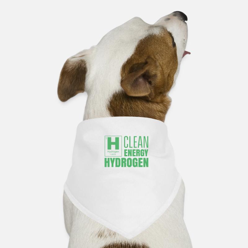 Énergie propre Hydrogène Hydrogène Symbole H - Bandana pour chien - blanc