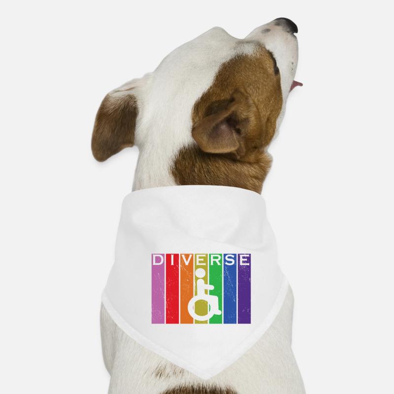 DISABILITY IS DIVERSE - Hunde-Bandana - Weiß