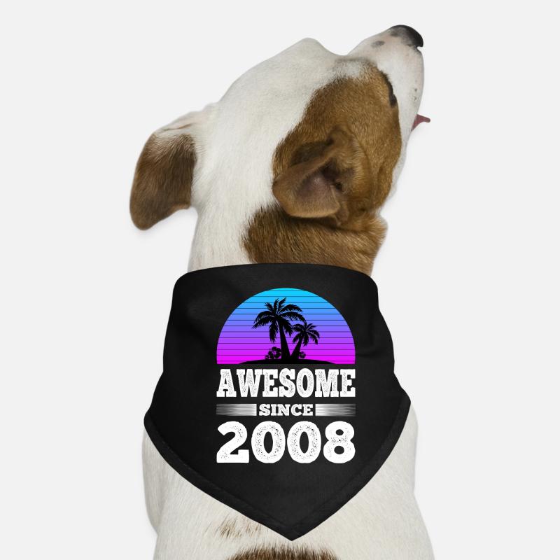 Awesome Since 2008 Sunset blue Dog Bandana