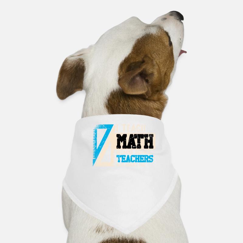 Math Design for a Math Teacher - Dog Bandana - white
