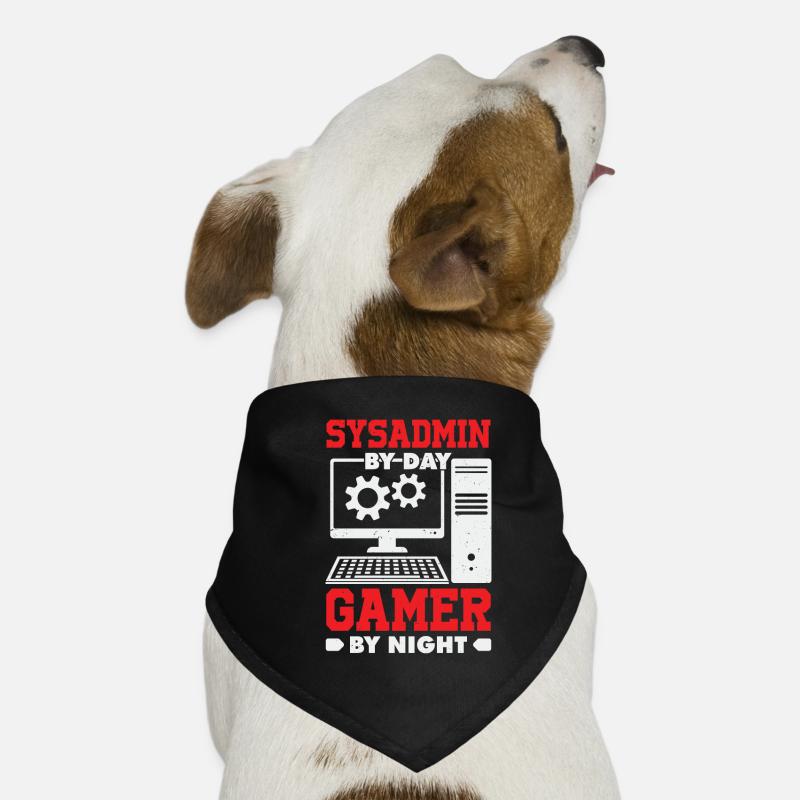 Systemadministrator Gamer Sysadmin Geschenk Hunde-Bandana