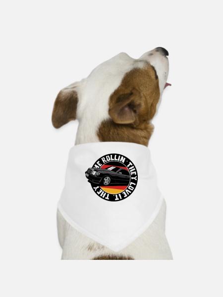 Sie sehen mich in meinem Auto fahren - Hunde-Bandana - Weiß
