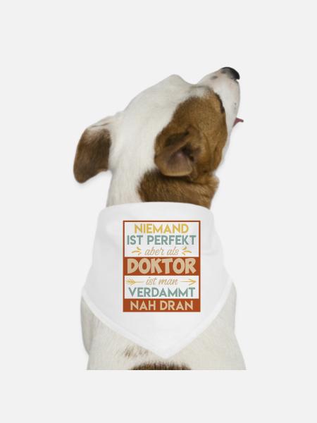 Doktor 2022 Promotion promovieren Doktortitel - Hunde-Bandana - Weiß