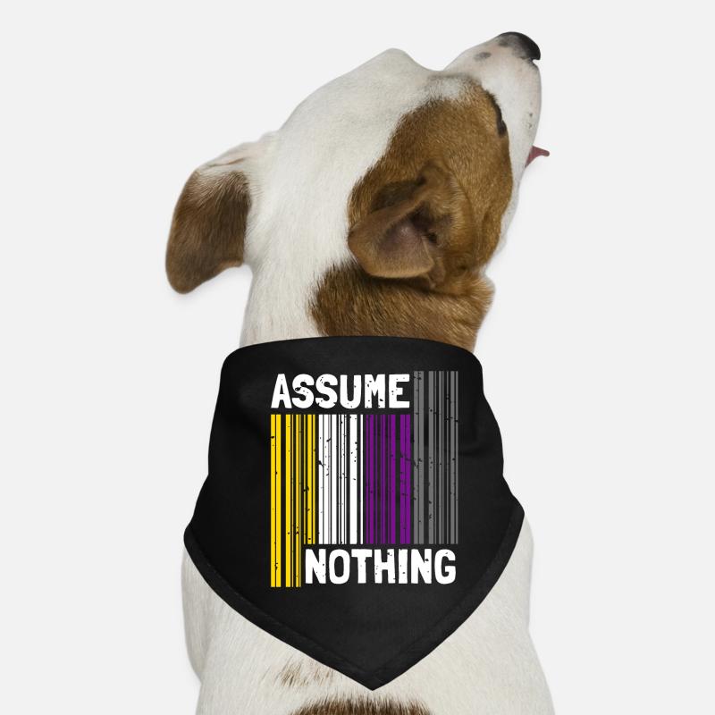 Non binaire I LGBT Pride I Flag Code à barres je suppose Bandana pour chien