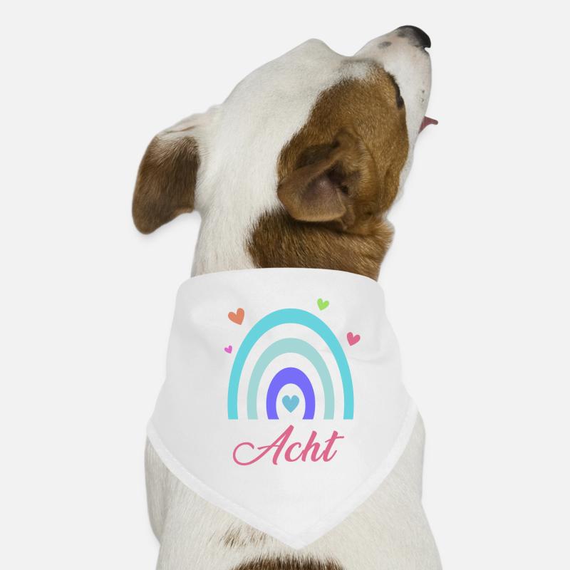 8. Geburtstag Regenbogen Hunde-Bandana