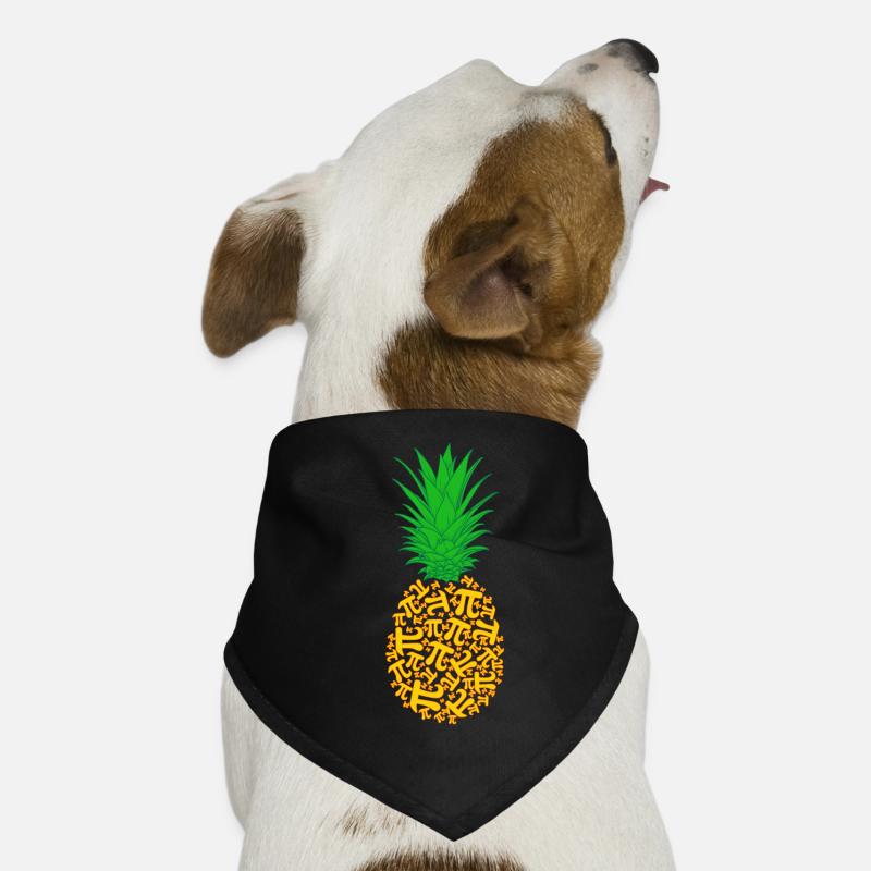 Mignon Pi Day Shirt Pineapple Fruit Lover Math Bandana pour chien