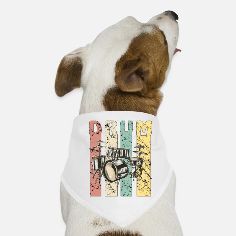 DRUM - Hunde-Bandana - Weiß