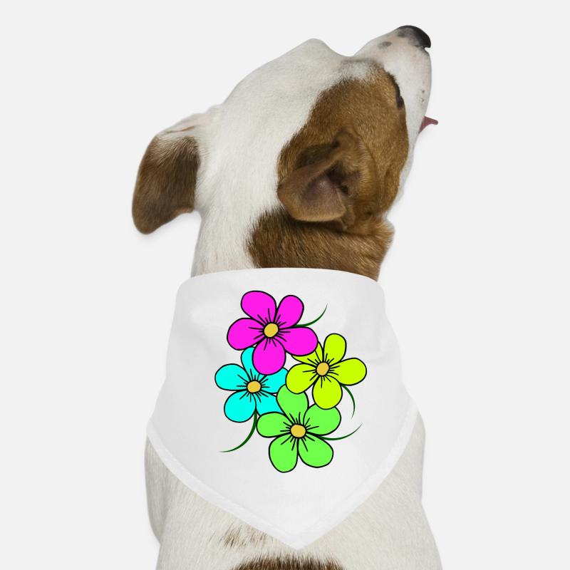 fleurs colorées, bouquet, vrille de fleurs, floral Bandana pour chien