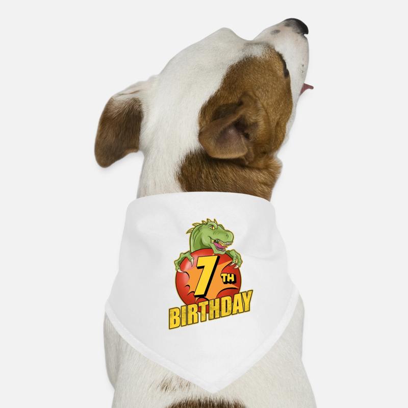 7. Geburtstag - Hunde-Bandana - Weiß
