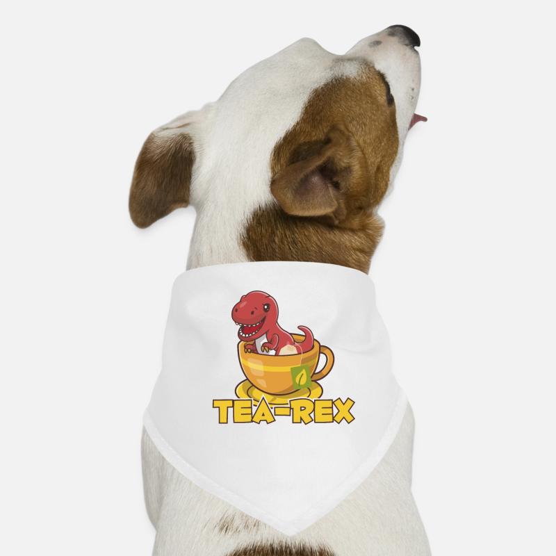 T-Rex Tee Rex Thé Rex - Bandana pour chien - blanc