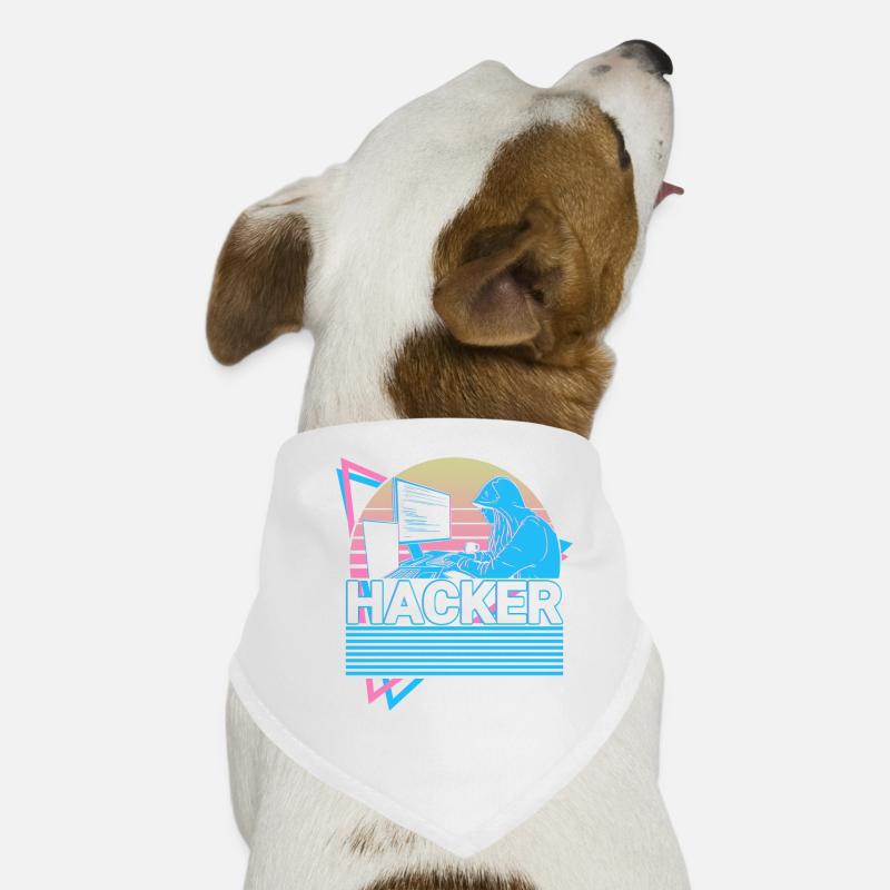 Hacker Coding Programmierer Vaporwave Ästhetisches Hunde-Bandana