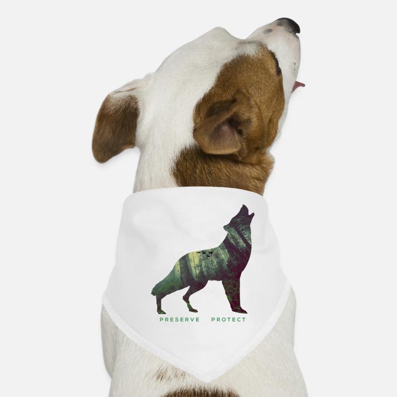 Preserve & Protect Climate Protection Wolf Dog Bandana