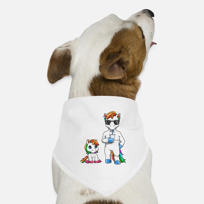 Chilled Papacorn - Vater-Tochter-Einhörner Hunde-Bandana