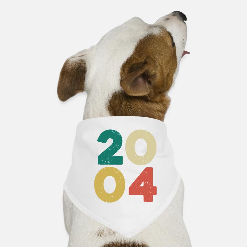 2004 - Millésime 2004 Rétro Vintage Bandana pour chien