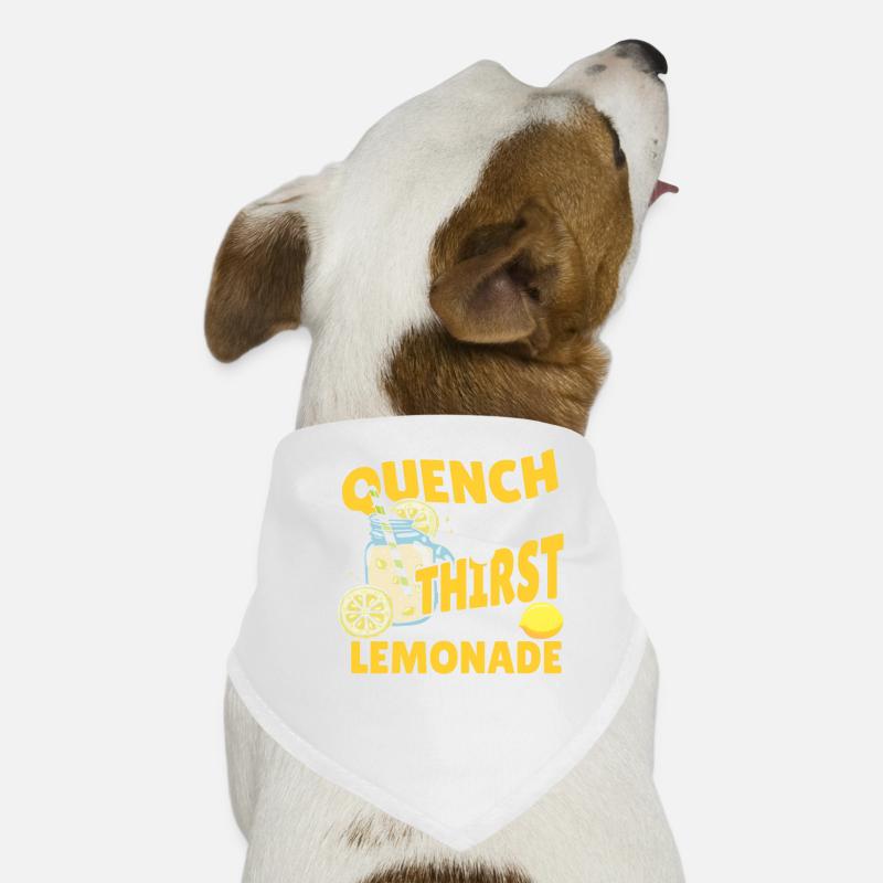 Le patron du stand de limonade s’en occupe Bandana pour chien