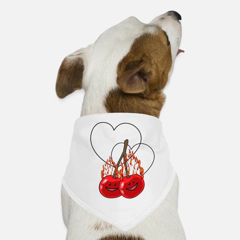 fiery cherries cherry hot fruit hearts Dog Bandana