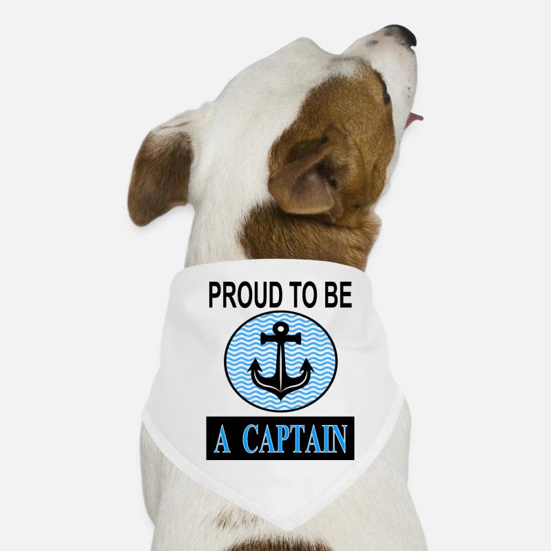 Ich bin stolzer Kapitän Bootskapitän Geschenkidee Hunde-Bandana