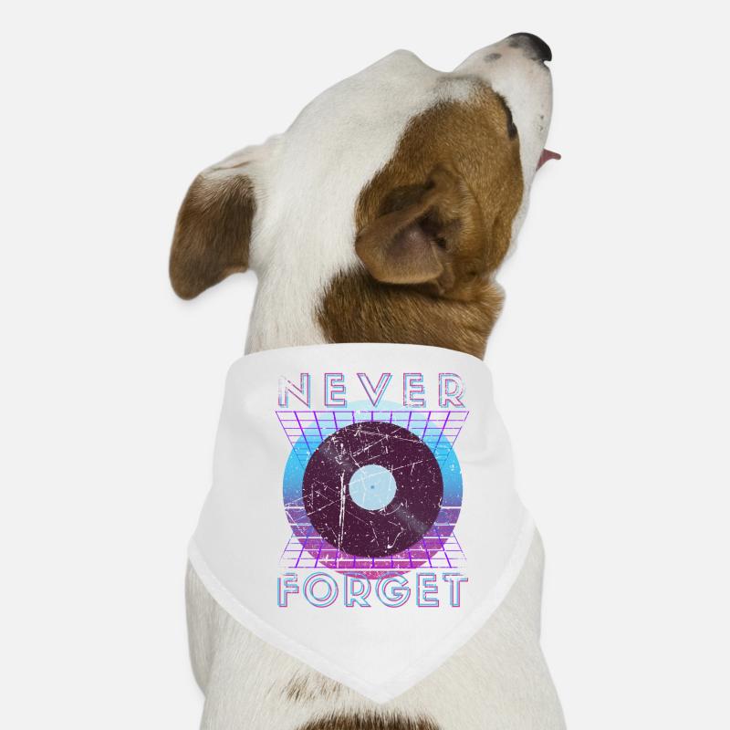 Never Forget Retro 80er 90er Nostalgie Hunde-Bandana