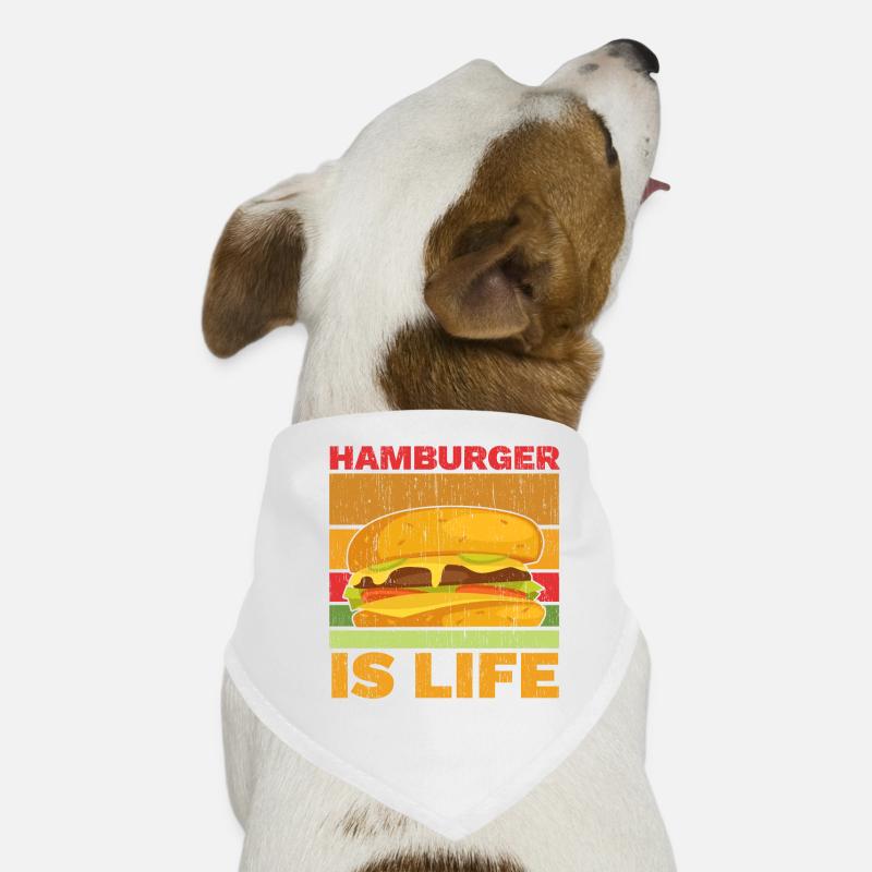 Hamburger ist Leben Burger-Esser Lebensmittel-Lieb Bandana pour chien