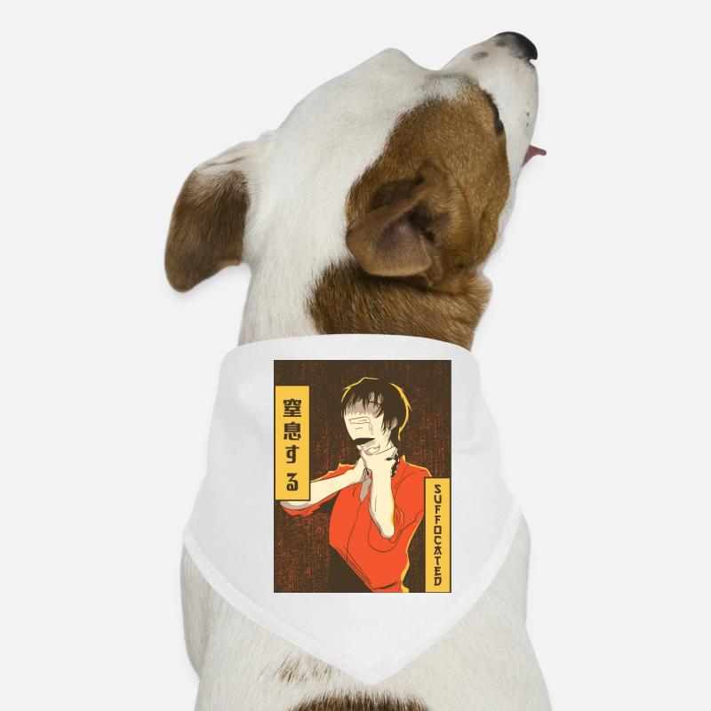 Emo Anime Junge Vaporwave Ästhetisch Ersticktes Ge Hunde-Bandana