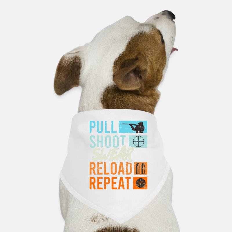 Pull Shoot Curse Reload Repeat Tontaubenschießen Hunde-Bandana