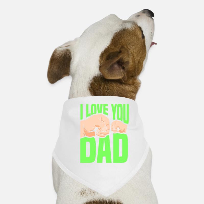 Ich Liebe Dich Papa Vater Tag Vater Papi Sprüche Hunde-Bandana