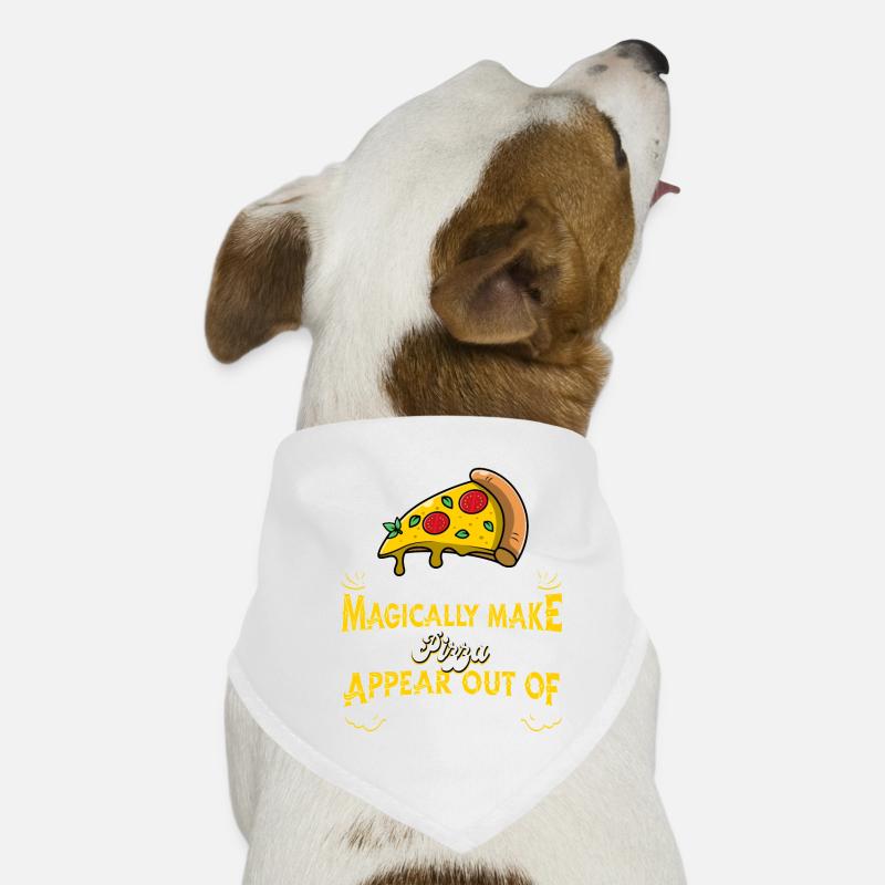 Pizza - Hunde-Bandana - Weiß