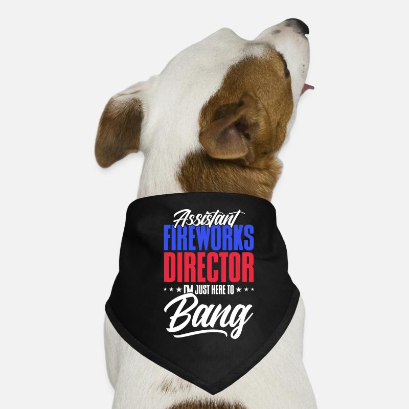 Funny fireworks pyrotechnician saying Dog Bandana