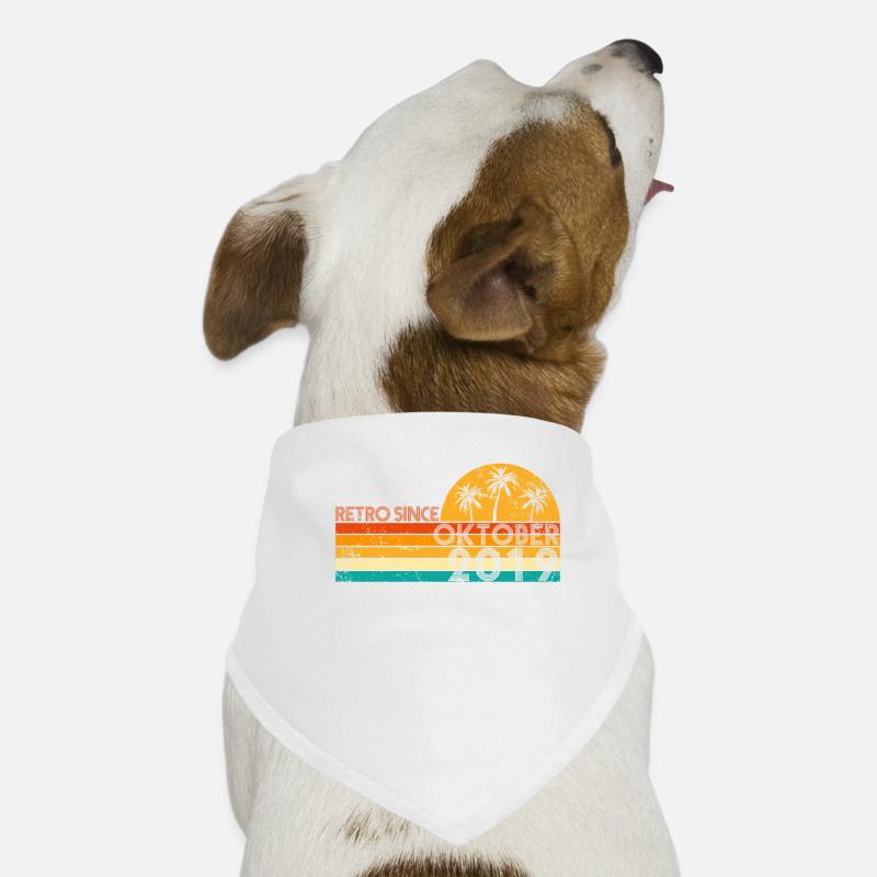 Retro since October 2019 - Birthday in October Dog Bandana