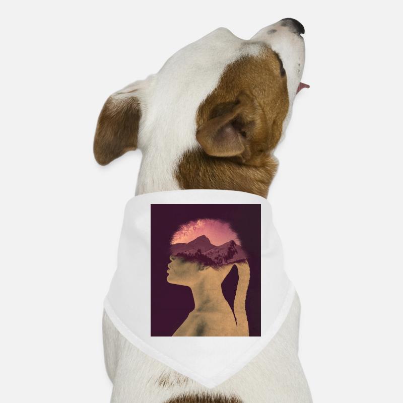 Femmes Art Double Exposition Bandana pour chien
