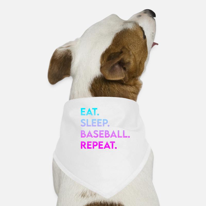 eat sleep baseball repeat Hunde-Bandana
