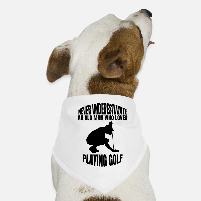 Golf Golfschläger Spruch Golfball Golfspielerin Hunde-Bandana