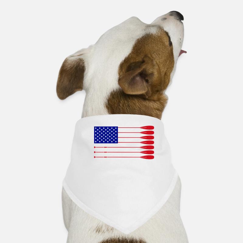 Cool American Flag Rowing Oar Funny Paddle Lover Dog Bandana