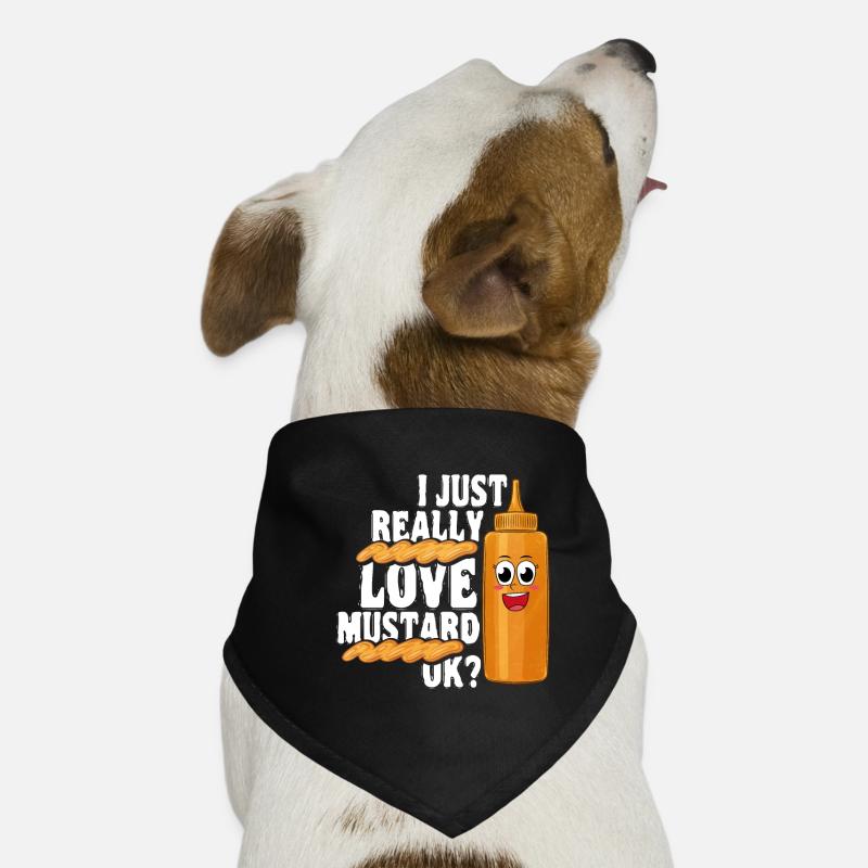 Cadeau d’amour à la moutarde Bandana pour chien
