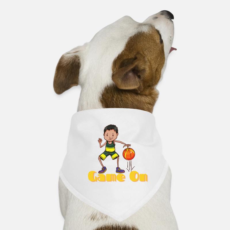 Game on -basketball fan gift Dog Bandana