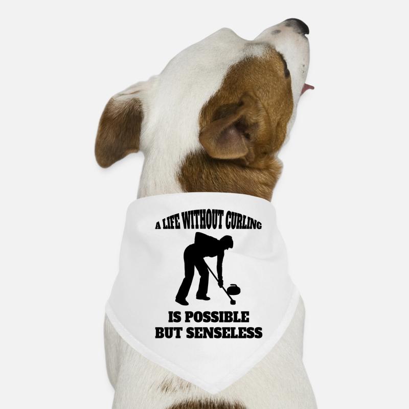 Curling Stone Cadeau Curl Curler Curl Stone Bandana pour chien