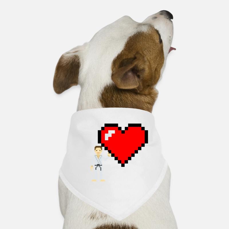 Karate Pixel - Karate Geschenkidee - Hunde-Bandana - Weiß