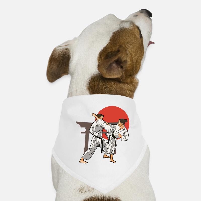 Karateka japon - idee cadeau karate Bandana pour chien