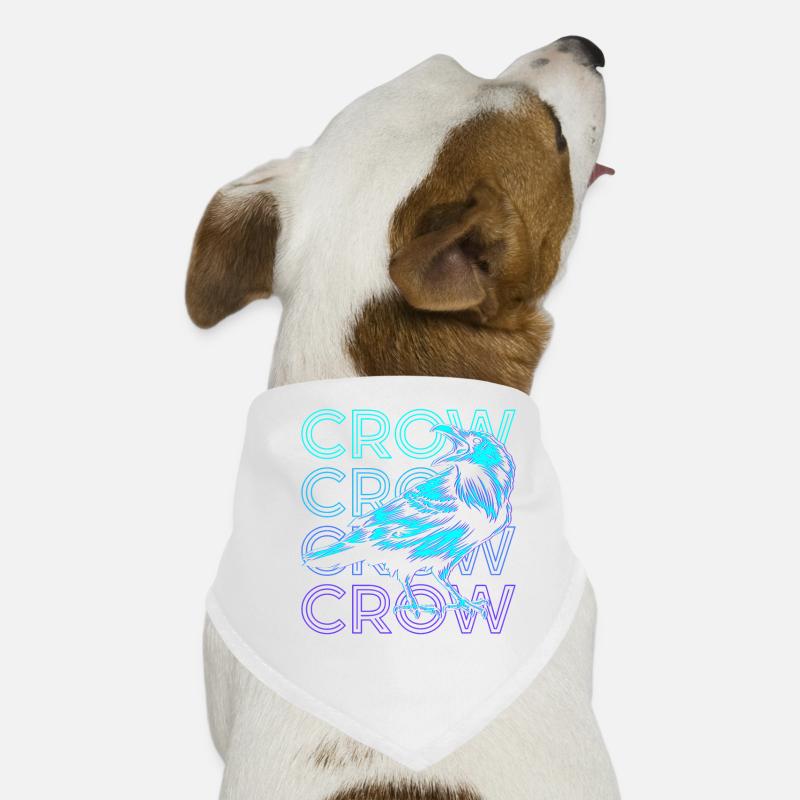 Krähe Rabe Retro Geschenk Hunde-Bandana