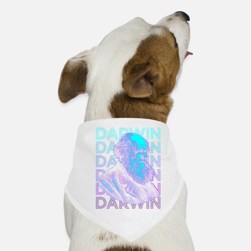 Charles Darwin Evolutionstheorie Retro Geschenk Hunde-Bandana