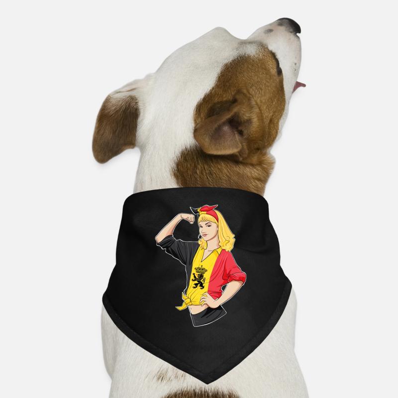 Fille belge incassable I Héritage belge I Bandana pour chien
