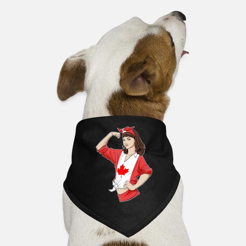 Fille canadienne incassable I Patrimoine canadien I Bandana pour chien