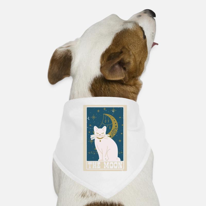 La Carte de Tarot de la Lune Divination Chaman Bandana pour chien
