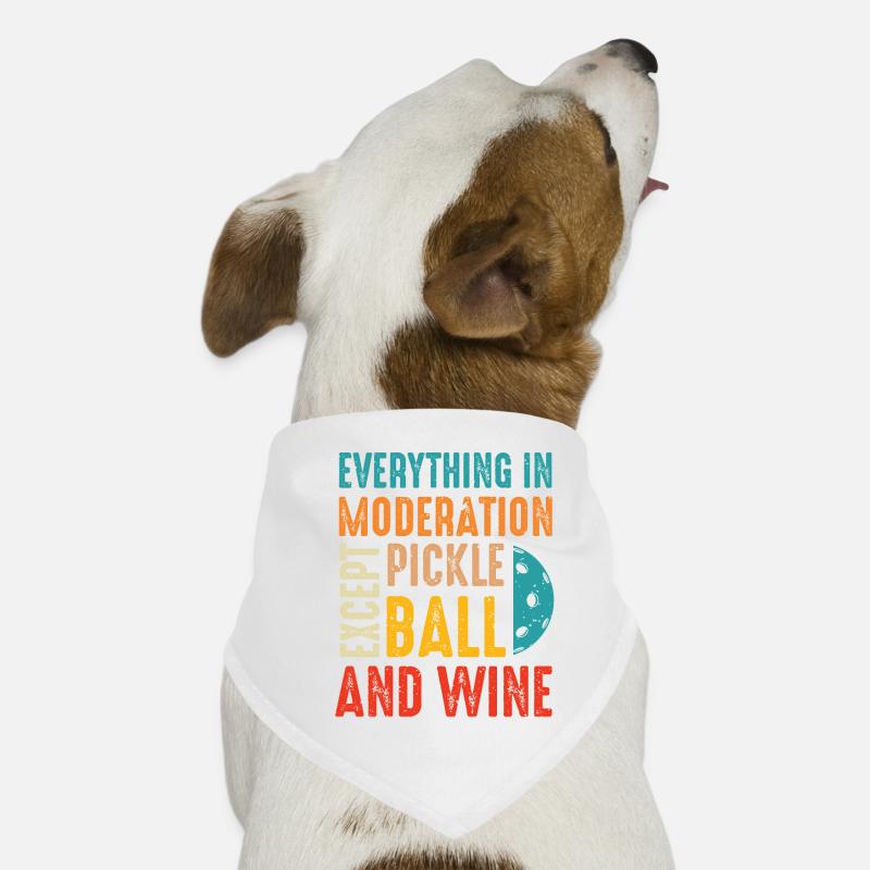 Drôle de vin et de pickleball Bandana pour chien