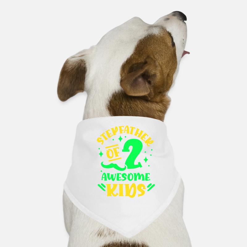 Stepfather Of 2 Great Kids Stepdad Dog Bandana