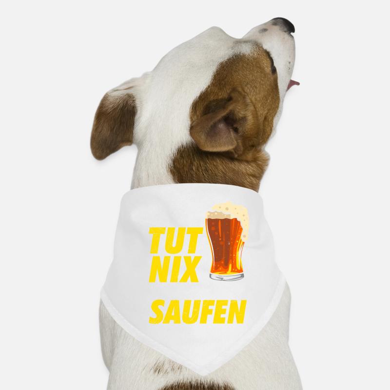 Der will nur Bier saufen Biertrinker Hunde-Bandana